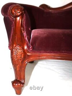 High Quality Antique Victorian Style Mahogany Doll/Child's Chaise Lounge