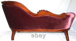 High Quality Antique Victorian Style Mahogany Doll/Child's Chaise Lounge