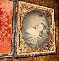 ID'd Montgomery Boy 1860 Post Mortem Ambrotype Photo Dead Child Victorian Era