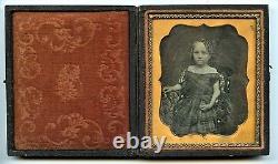 Little Girl, Victorian Fashion, Antique Original Daguerreotype Photo