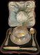 Museum Quality Antique English Victorian Gilt Silver Child's Set In Fitted Box
