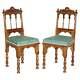 Pair Of Exceptional Antique Victorian Aesthetic Movement Chairs Mother Of Pearl