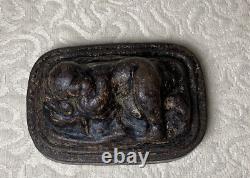 RARE Baby / Childs Grave Marker / Top Antique Cast Iron Memento Mori Victorian