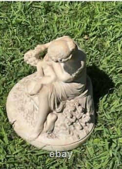 Rare Vintage Antique Victorian Collectible Mother And Child Statute Hand Crafted