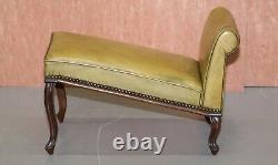 Regency Circa 1815 Fluted Barrel Back Leather Wing Armchair & Matching Stool