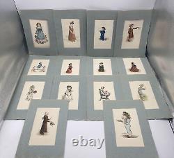 Set Of 14 Victorian Girls Prints From FAR Gallery 1946 Antique