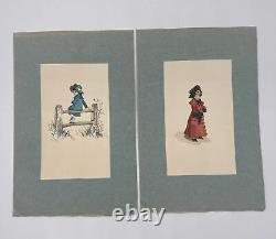 Set Of 14 Victorian Girls Prints From FAR Gallery 1946 Antique