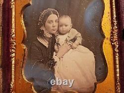 Sixth plate daguerreotype of woman and her child Charles Williamson Brooklyn dag