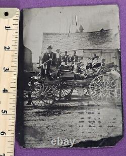 Vicksburg, MS Mar 9 1893 5 x 6.5 Tintype Carriage & African American Children