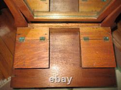 Victorian Antique Salesman Sample / Child's Oak Dresser & Mirror