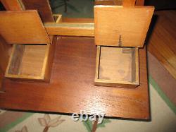 Victorian Antique Salesman Sample / Child's Oak Dresser & Mirror