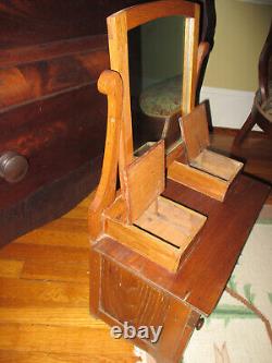 Victorian Antique Salesman Sample / Child's Oak Dresser & Mirror