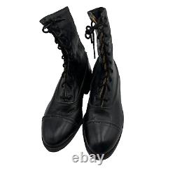 Victorian Edwardian Leather Boots Child Size Lace Up Goodyear Stitched Full Vamp