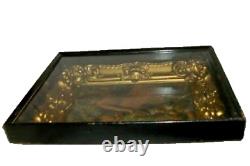 Victorian Lithograph Children Baroque Shadow Box Gilt Gesso Frame Belle Epoque