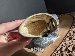 Victorian antique Leather Button Up High-Top Baby Toddler Shoes Great Grandma