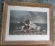 Vintage Antique Victorian Print of Dog Saving Young Girl NauticalFramed 22x17
