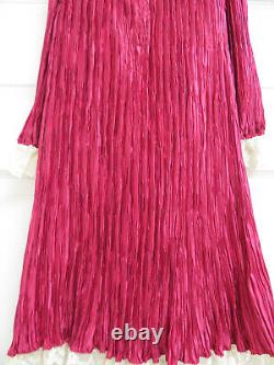 Vintage Mary McFadden Couture Girl Kids Child's Pleated Pink Dress Size 5 MINT