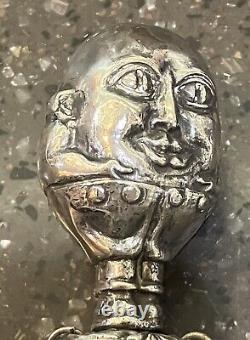Vintage Victorian Silver Plated Baby Children's Rattle. Victorian Baby Rattle